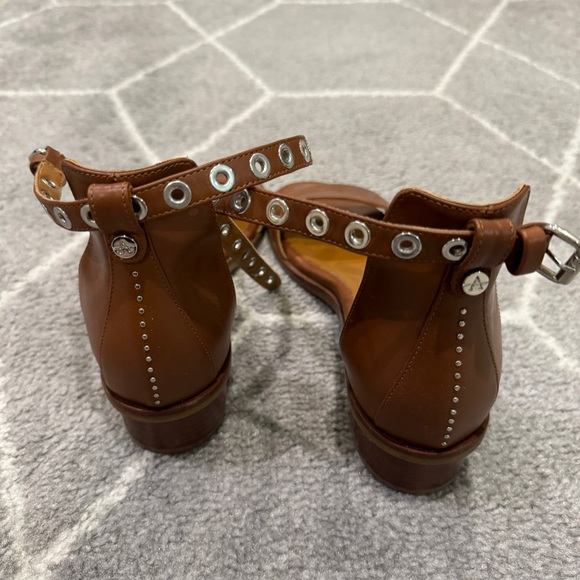 Aquatalia Rosalie Leather Sandal in Cognac Size 8 - Picture 3 of 7